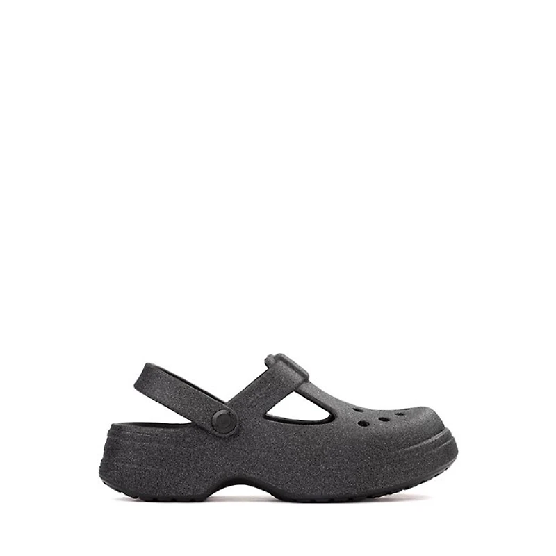 Crocs Classic Mary Jane Glitter Clog - Baby / Toddler Black