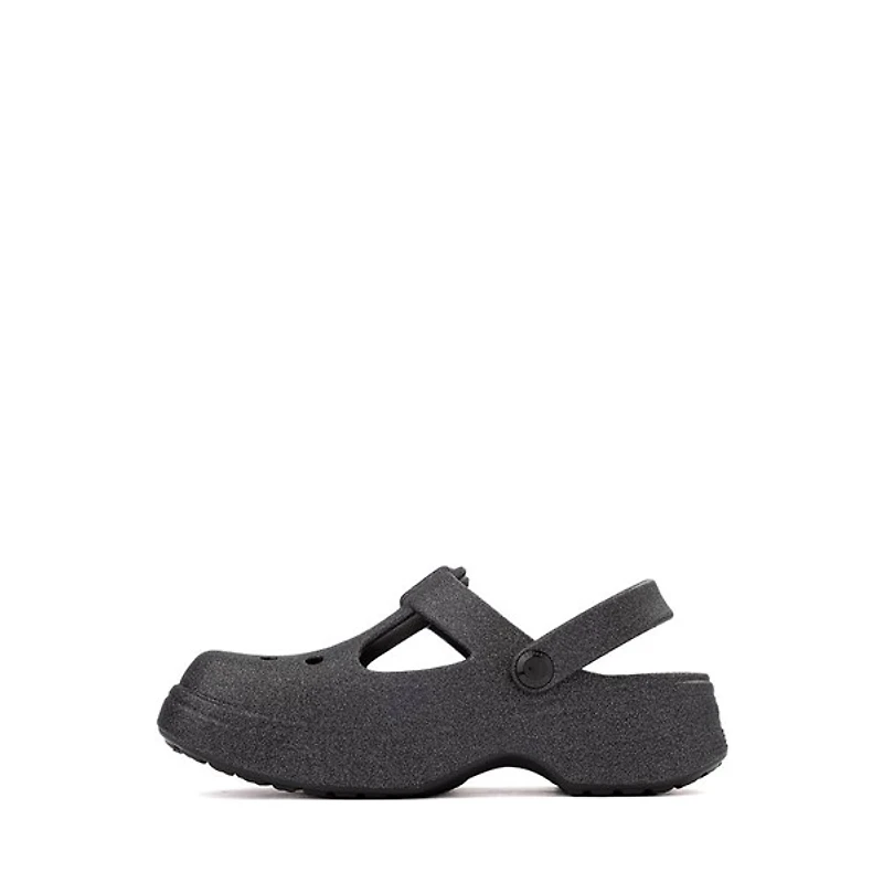Crocs Classic Mary Jane Glitter Clog - Baby / Toddler Black