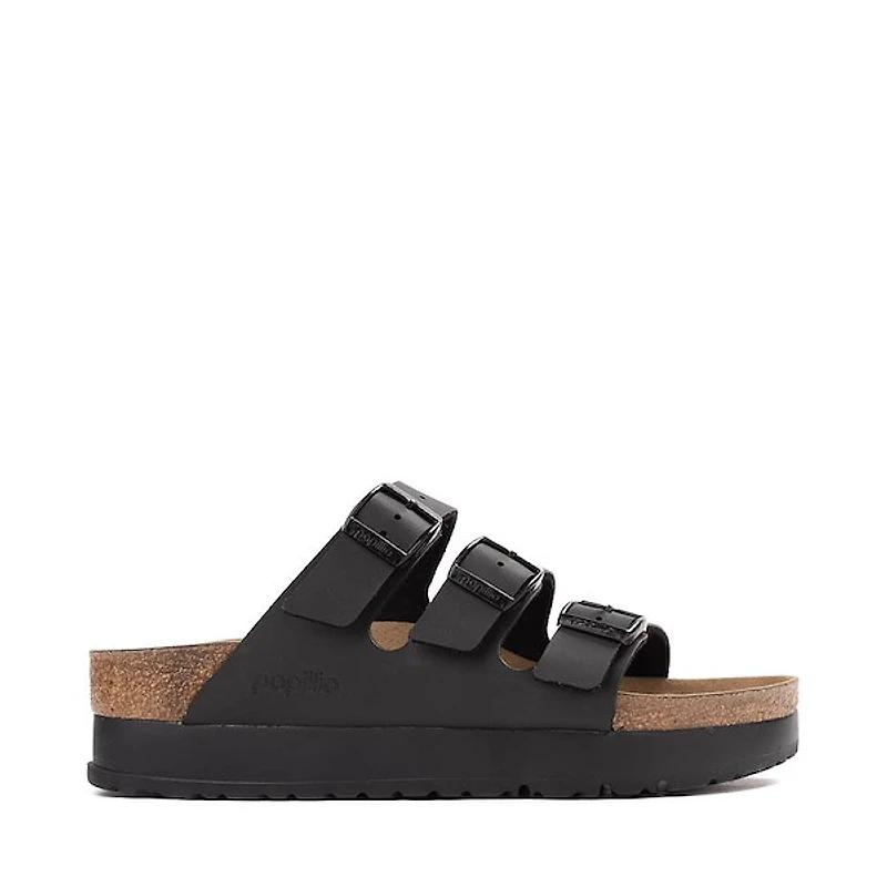 Womens Papillio by Birkenstock® Florida Flex Platform Slide Sandal - Black