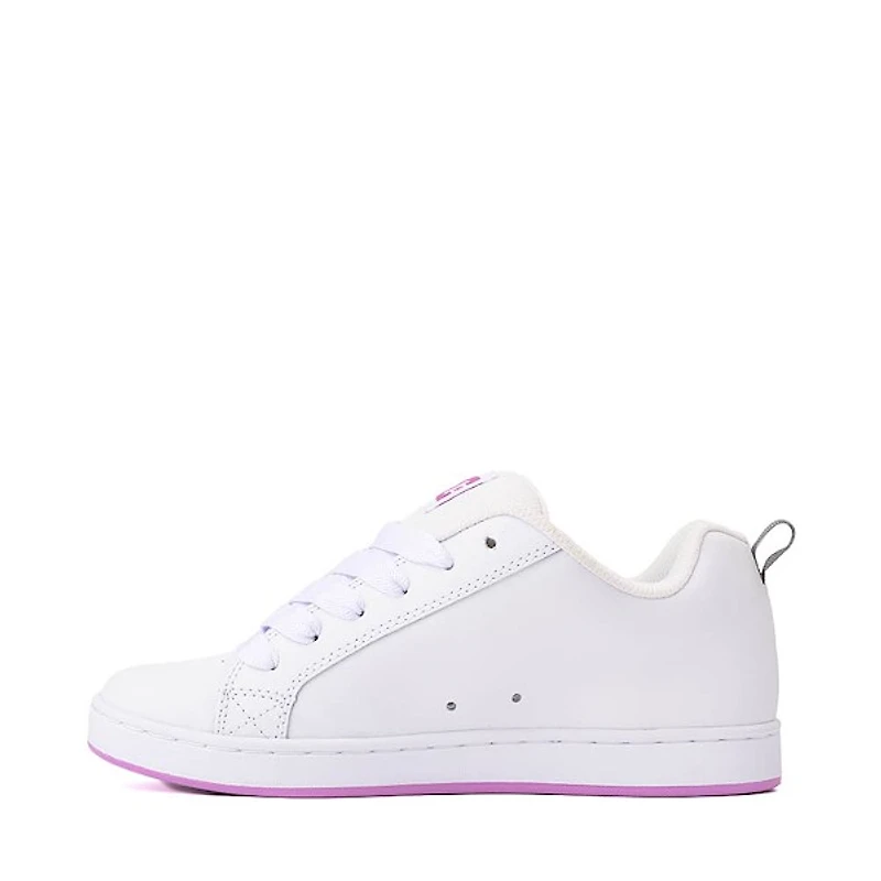 Womens DC Court Graffik 3D Skate Shoe - White / Lavender