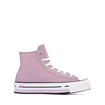 Converse Chuck Taylor All Star Lift Flower High-Top Sneaker - Big Kid - Orchid
