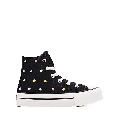 Converse Chuck Taylor All Star Lift High-Top Sneaker - Little Kid Black / Polka Dots