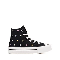 Converse Chuck Taylor All Star Lift High-Top Sneaker - Little Kid Black / Polka Dots