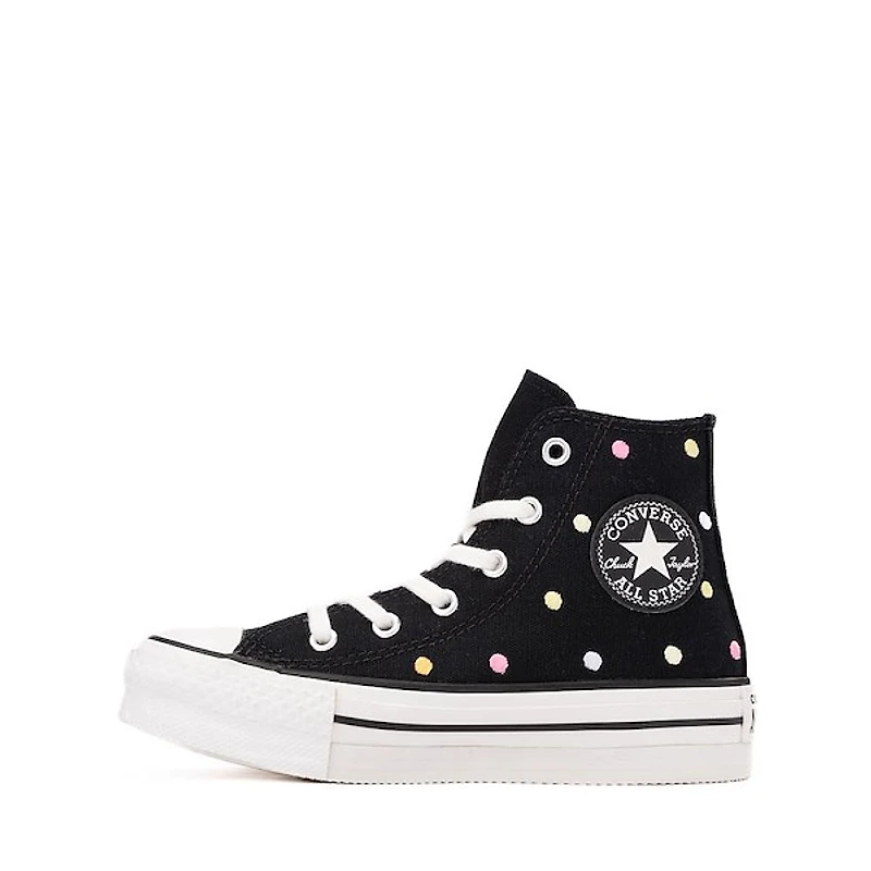 Converse Chuck Taylor All Star Lift High-Top Sneaker - Little Kid Black / Polka Dots