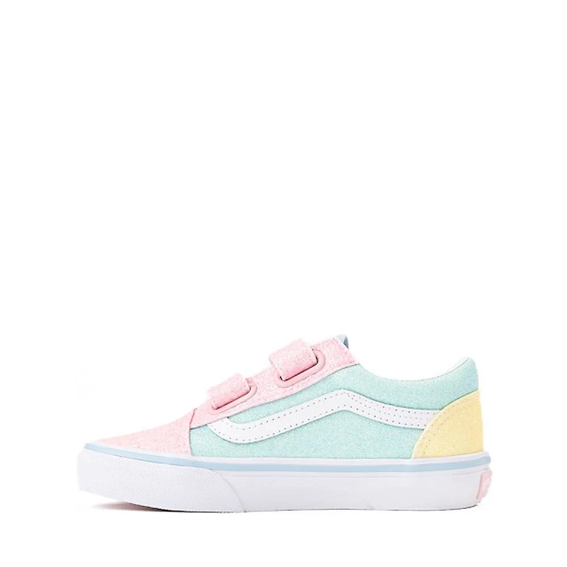 Vans Old Skool V Glitter Skate Shoe - Little Kid Pastel / Multicolor