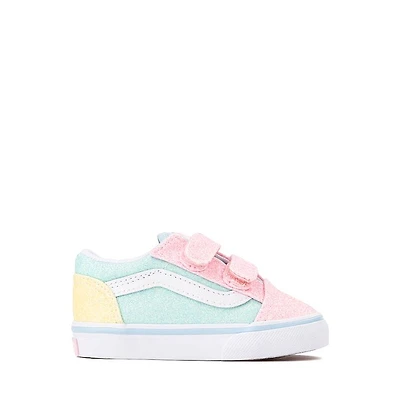 Vans Old Skool V Glitter Skate Shoe - Baby / Toddler Pastel Multicolor