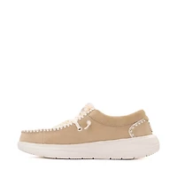 Womens HEYDUDE Wendy Comf Crochet Slip-On Casual Shoe - Irish Creme