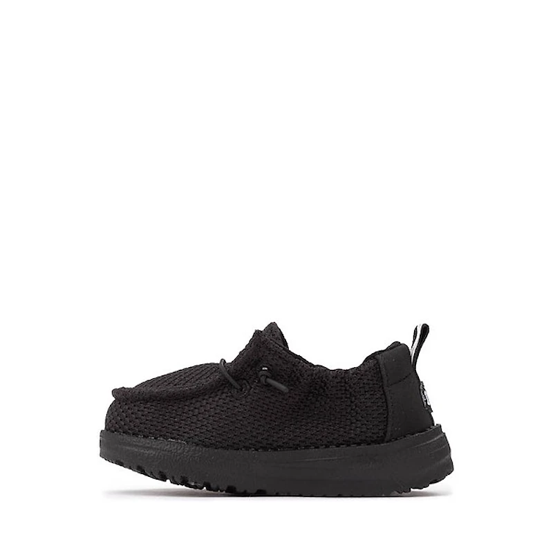 HEYDUDE LILDUDE Slip-On Casual Shoe - Baby Black Monochrome