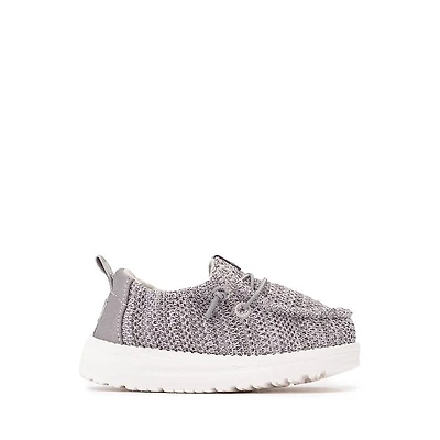 HEYDUDE LILDUDE Slip-On Casual Shoe - Baby Grey / White