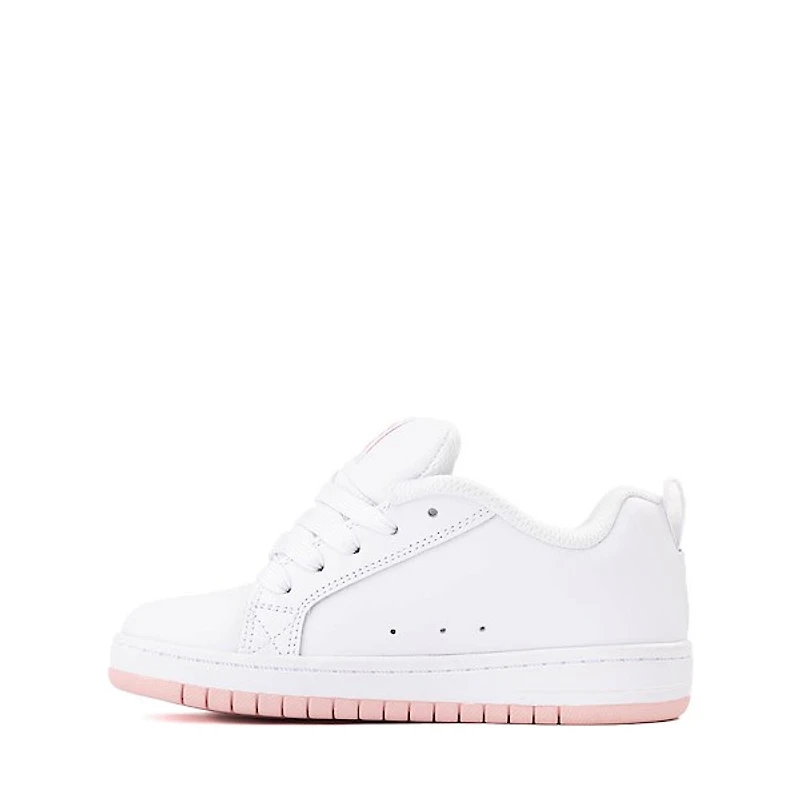 DC Court Graffik Skate Shoe - Little Kid / Big Kid - White / Pink