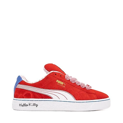Womens PUMA x Hello Kitty® Suede XL Athletic Shoe - For All Time Red / White Mountain Blue