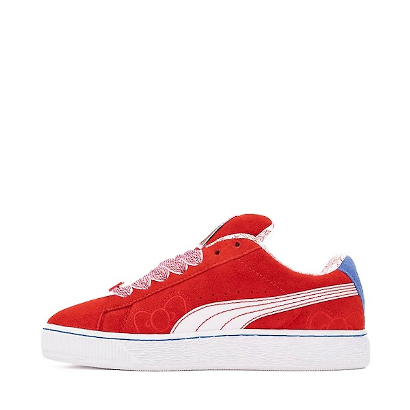 Womens PUMA x Hello Kitty® Suede XL Athletic Shoe - For All Time Red / White Mountain Blue