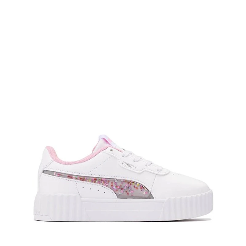 PUMA Carina 3.0 Jelly Stars Athletic Shoe - Little Kid / Big White Pink