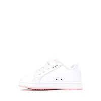 DC Court Graffik Skate Shoe - Baby / Toddler - White / Pink