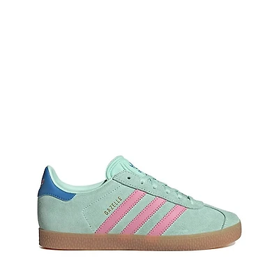 adidas Gazelle Athletic Shoe - Big Kid Clear Mint / Bliss Pink Bright Blue