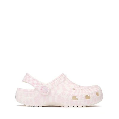 Crocs Classic Warped Checker Clog - Little Kid / Big Kid - White / Pink