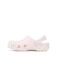 Crocs Classic Warped Checker Clog - Little Kid / Big Kid - White / Pink