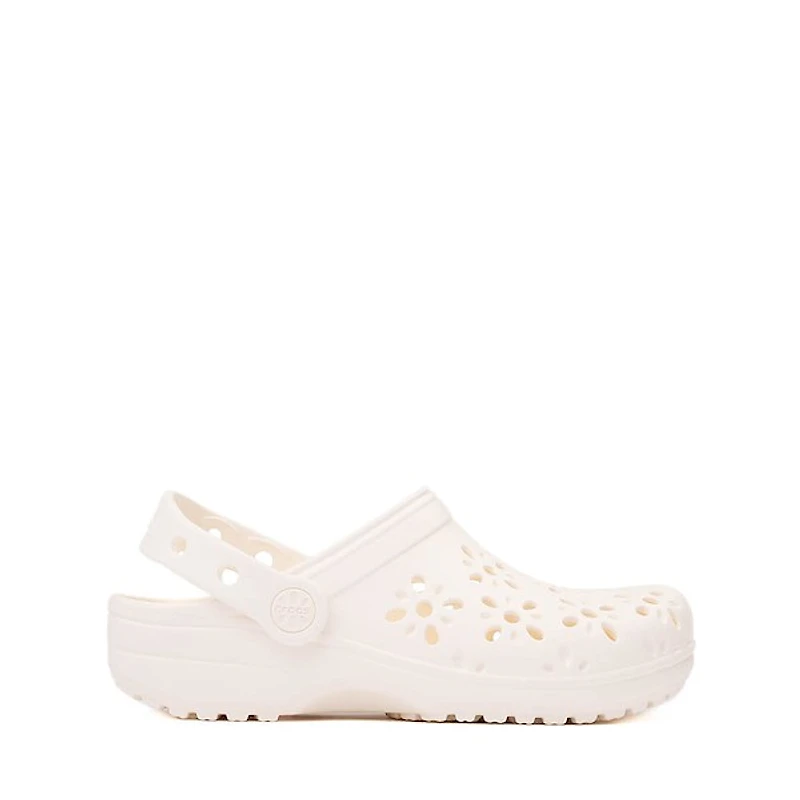 Crocs Classic Floral Cut-Out Clog - Little Kid / Big Chalk