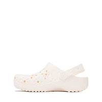 Crocs Classic Floral Cut-Out Clog - Little Kid / Big Chalk