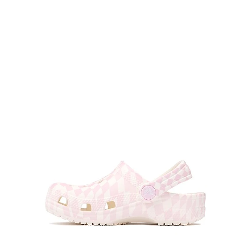 Crocs Classic Warped Checker Clog - Baby / Toddler - White / Pink