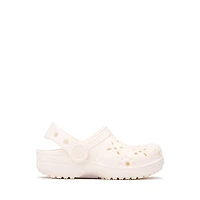 Crocs Classic Floral Cut-Out Clog - Baby / Toddler Chalk