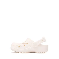 Crocs Classic Floral Cut-Out Clog - Baby / Toddler Chalk