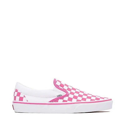 Vans Slip-On Checkerboard Skate Shoe - Pink / White