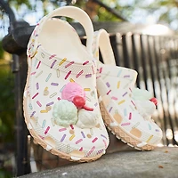 Crocs Classic Ice Cream Party Clog - Little Kid / Big White