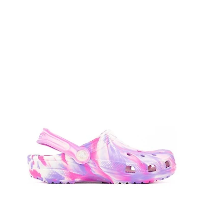 Crocs Classic Glow-In-The-Dark Clog - Little Kid / Big Marbled Pink Crush