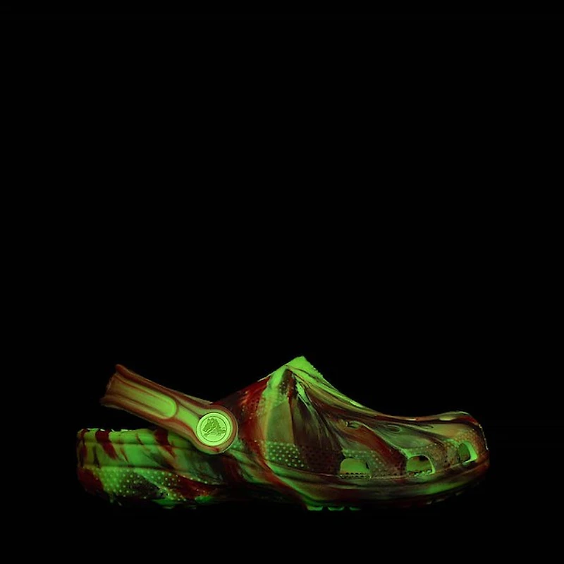 Crocs Classic Glow-In-The-Dark Clog - Little Kid / Big Marbled Pink Crush