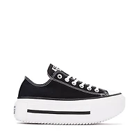 Converse Chuck Taylor All Star Lift Double Stack Low-Top Sneaker - Black / White