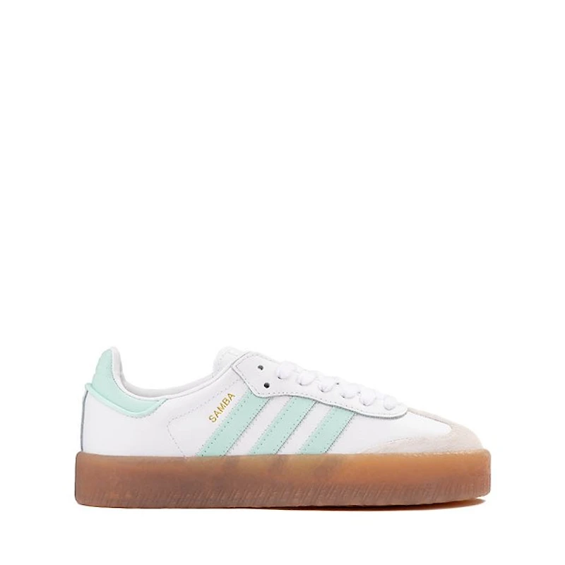 adidas Sambae Athletic Shoe - Big Kid White / Clear Mint Gold