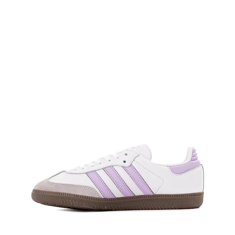 adidas Samba OG Athletic Shoe - Big Kid Cloud White / Powder Plum Gum