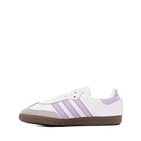 adidas Samba OG Athletic Shoe - Big Kid Cloud White / Powder Plum Gum