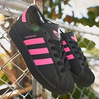 adidas Superstar II Athletic Shoe - Little Kid Black / Lucid Pink
