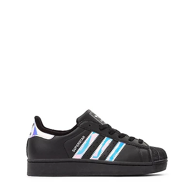 adidas Superstar II Athletic Shoe - Big Kid - Cloud Black / Halo Blue