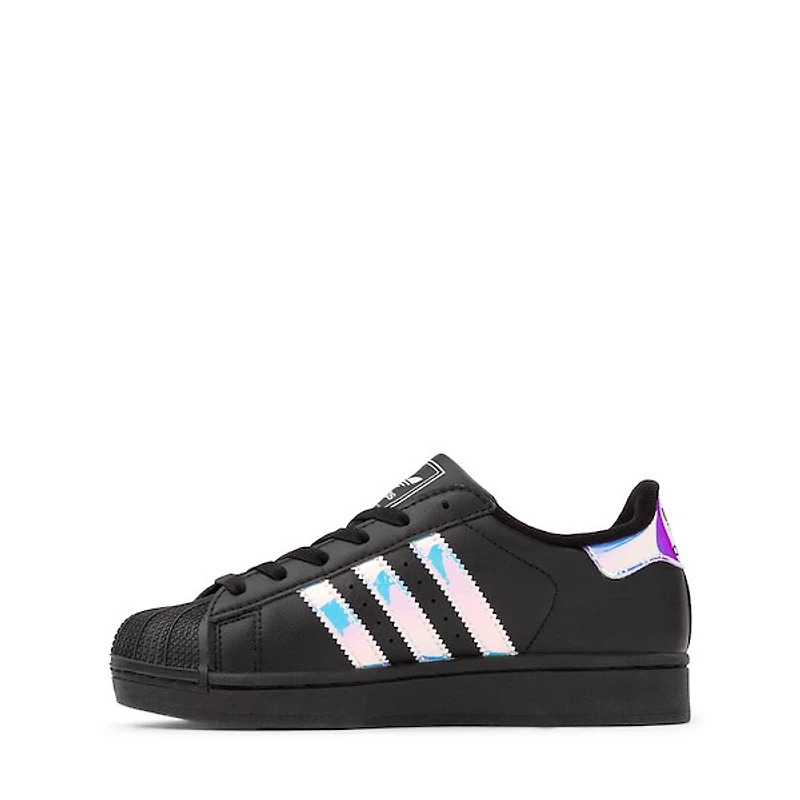 adidas Superstar II Athletic Shoe - Big Kid - Cloud Black / Halo Blue