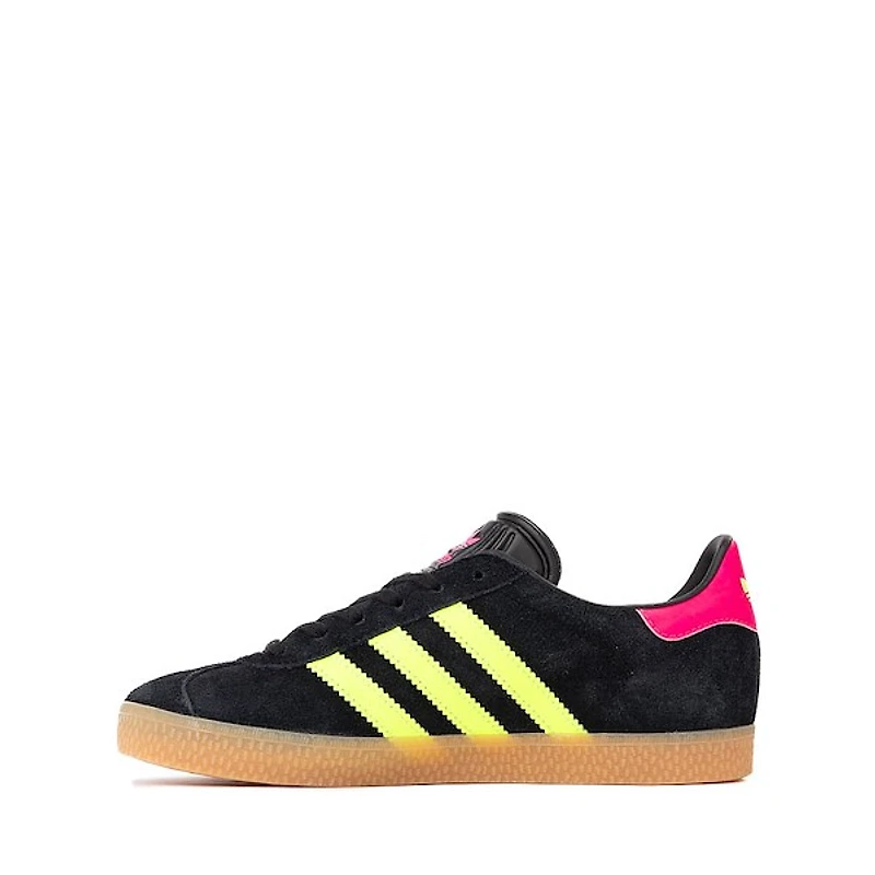 adidas Gazelle Athletic Shoe - Big Kid - Core Black / Signal Green / Shock Pink
