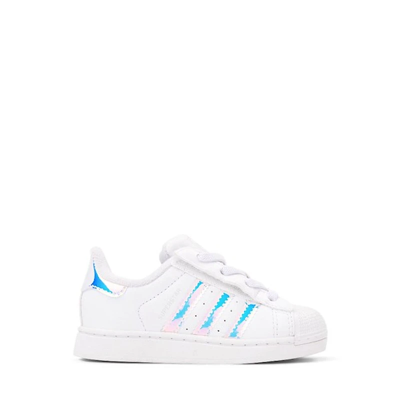 adidas Superstar II Comfort Closure Elastic Lace Athletic Shoe - Baby / Toddler White Halo Blue