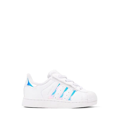 adidas Superstar II Comfort Closure Elastic Lace Athletic Shoe - Baby / Toddler White Halo Blue