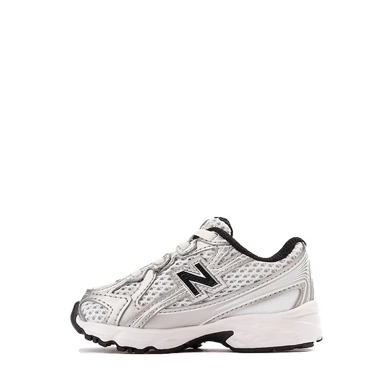New Balance 480 Athletic Shoe - Baby / Toddler - Silver Metallic / Black