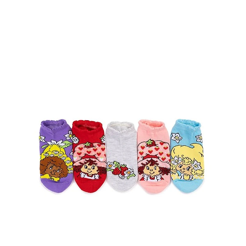 Strawberry Shortcake Ankle Socks 5 Pack - Little Kid - Multicolor