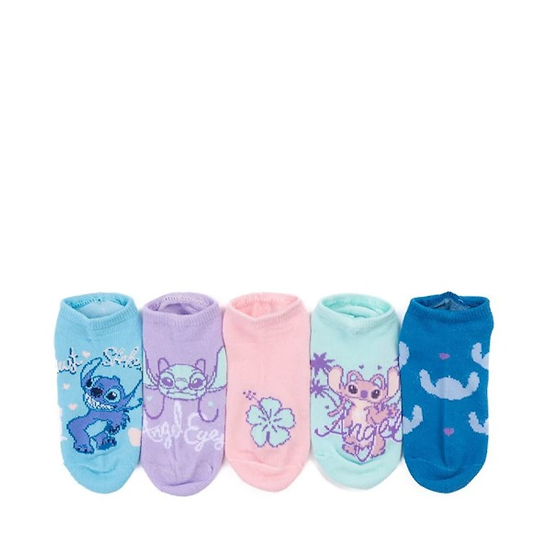 Disney Lilo & Stitch Ankle Socks 5 Pack - Multicolor - Little Kid