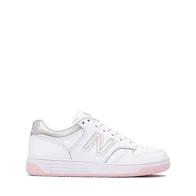 New Balance 480 Athletic Shoe - Little Kid White / Rose Sugar
