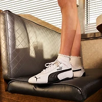 PUMA Speedcat Leather Athletic Shoe - Big Kid White / Black