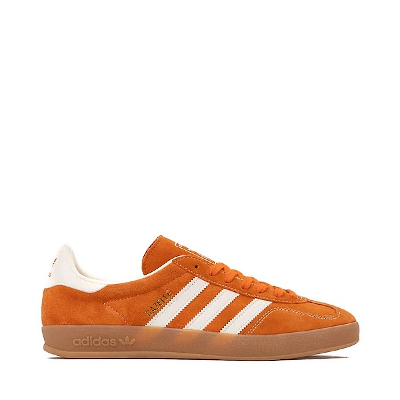 Mens adidas Gazelle Indoor Athletic Shoe - Orange / Off White Gold Metallic