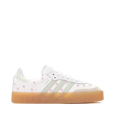 Womens adidas Sambae Athletic Shoe - White / Linen Green Gum