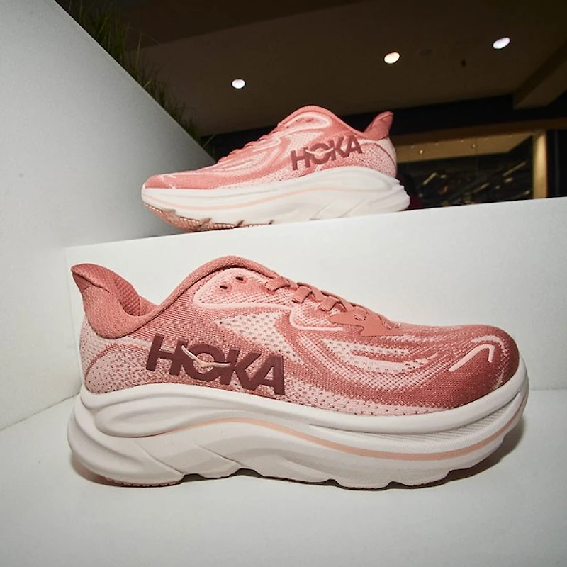 Womens HOKA Clifton 10 Athletic Shoe - Blush / Rose Latte