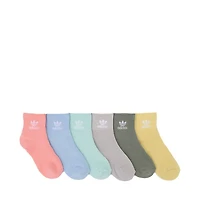 adidas Trefoil Quarter Socks 6 Pack - Little Kid - Multicolor