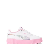 PUMA Carina 3.0 Butterfly Glitter Athletic Shoe - Little Kid / Big White Pink